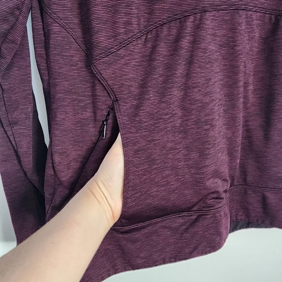 Athleta Purple Maroon Long Sleeve Hoodie Soze Large - Picture 2 of 8